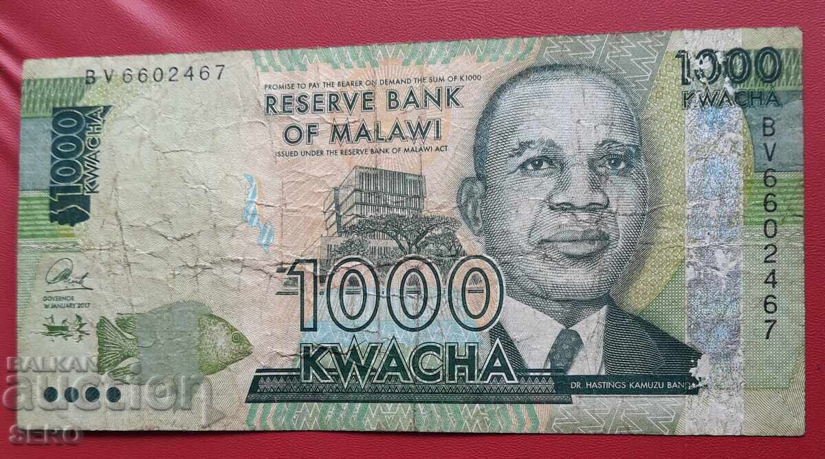 Bancnotă-Malawi-1000 kwacha 2017