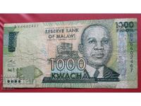 Банкнота-Малави-1000 квача 2017