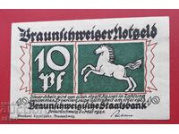 Банкнота-Германия-Брауншвайг-10 пфенига 1921
