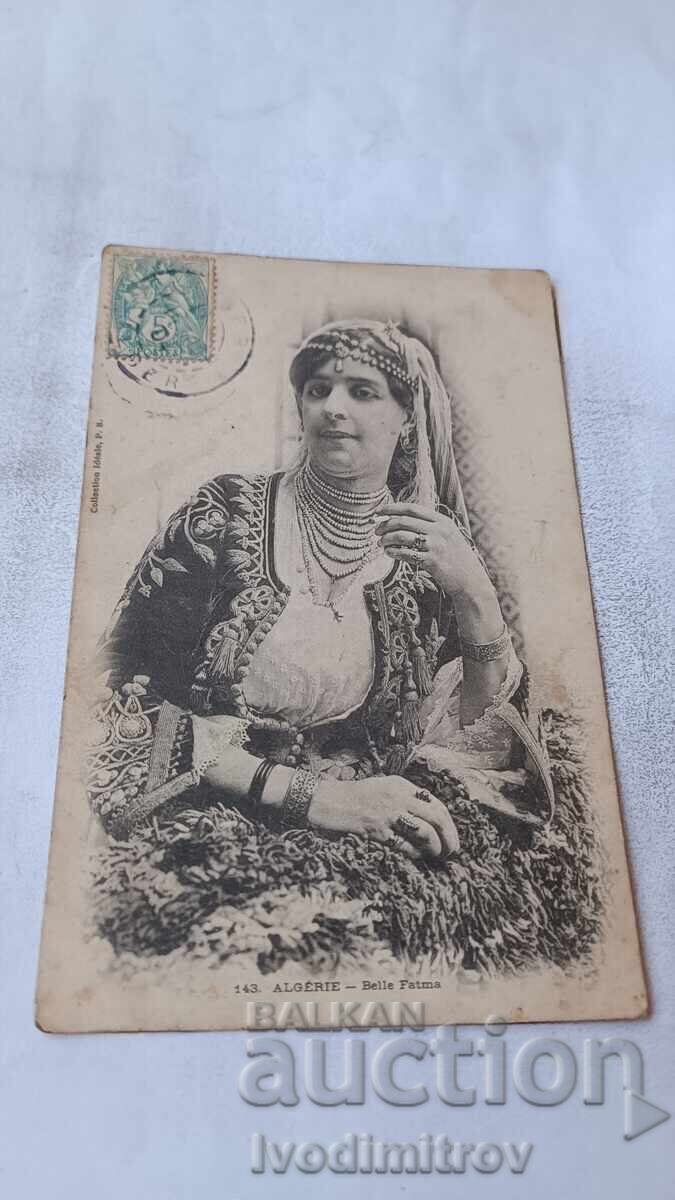 Postcard Algerie Belle Fatma 1904