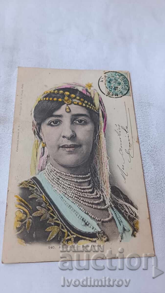 Ταχυδρομική κάρτα Algerie Belle Fatma 1904