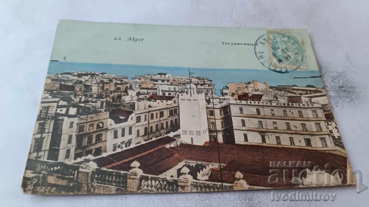 Postcard Alger Vue Panoramique 1905