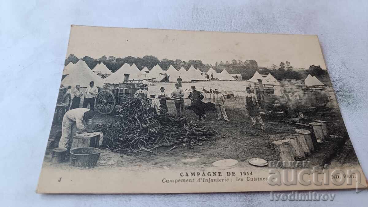 Пощенска картичка Campagne de 1914 Les Cuisines