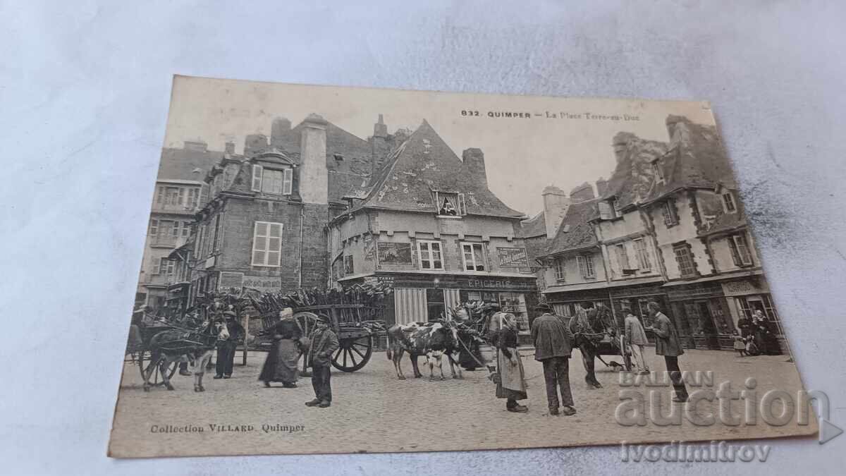 Carte poștală Quimper La Place Terre-au-Duc