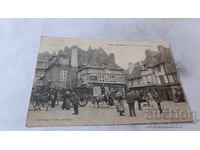 Пощенска картичка Quimper La Place Terre-au-Due
