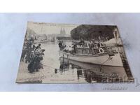 Carte poștală Quimper Depart du Automobile Terfel 1908