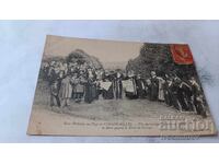 P K Cornouailles Capul Cortegiului sosind la Festinul le Mary