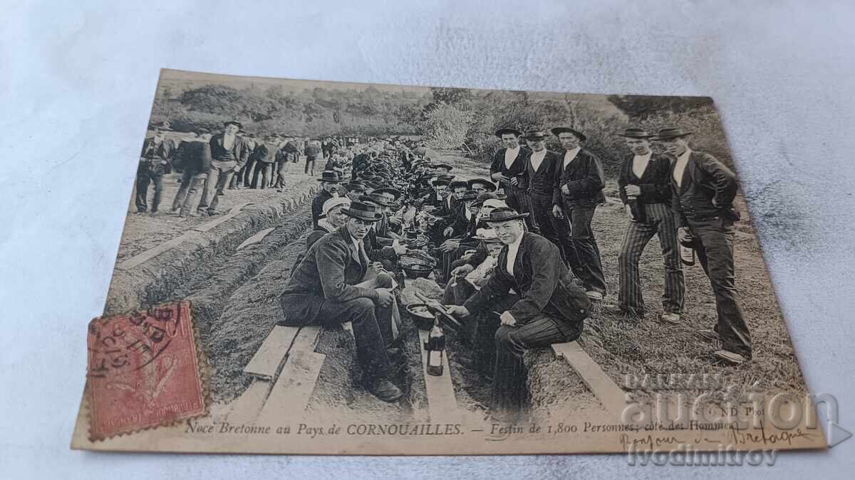 P K Cornouailles Festin de 1800 Personnes cote des Hommes