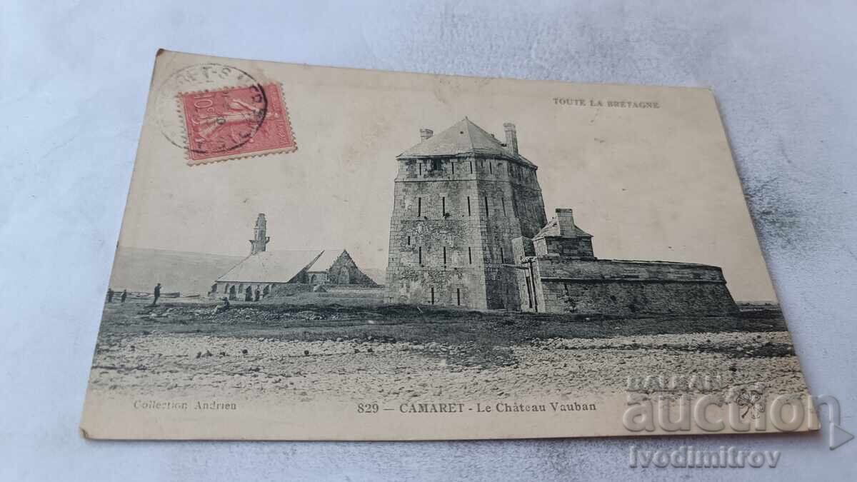 Postcard Camaret Les Chateau Vauban 1908