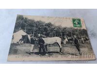 Carte poștală Au Camp de Meucon La Forge 1909