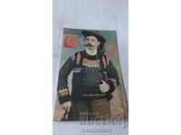 Carte poștală Un Gas Sener Costume de Mariage 1907