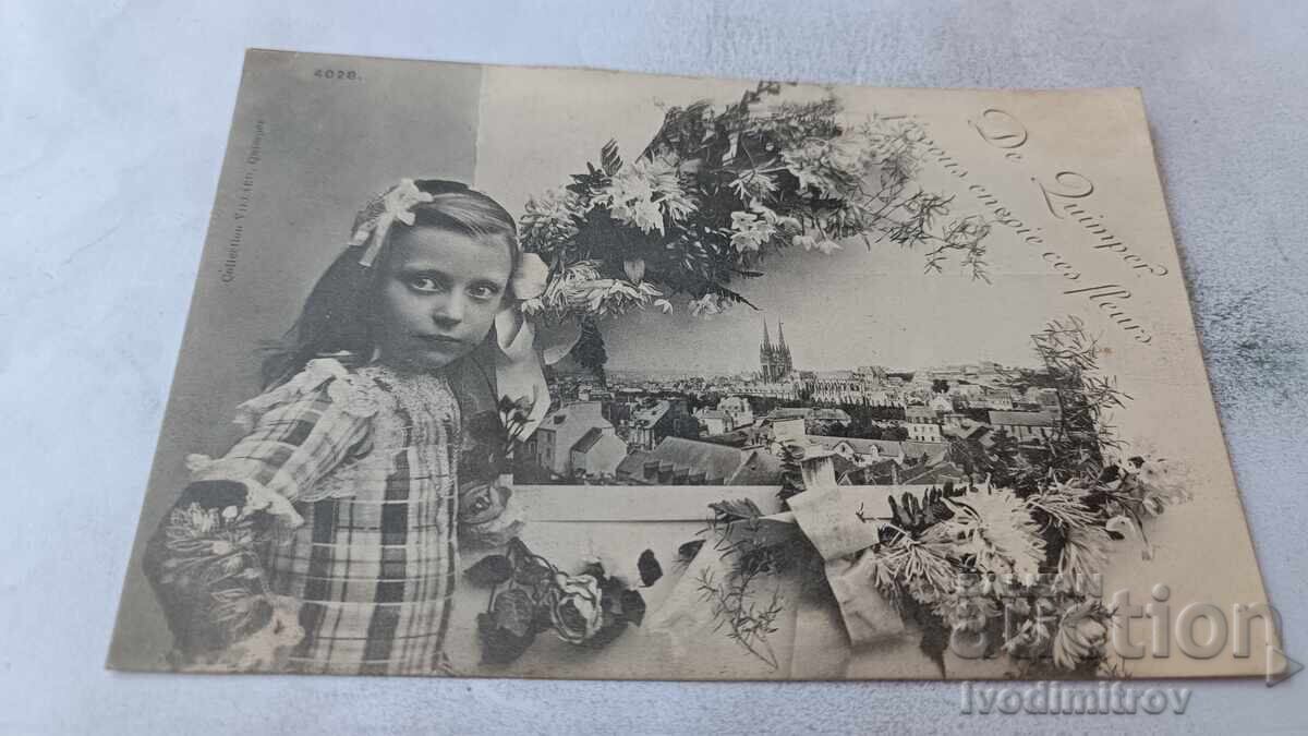 Καρτ ποστάλ De Quimper je Vous Envoie ces Fleurs