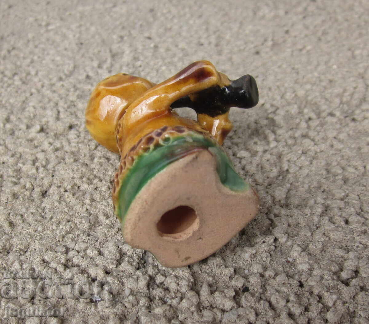 παλιά βουλγάρικη λαογραφική μικρή κεραμική φιγούρα - 5