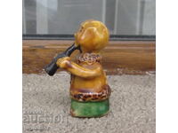 стара Българска фолклорна малка керамична фигура фигурка