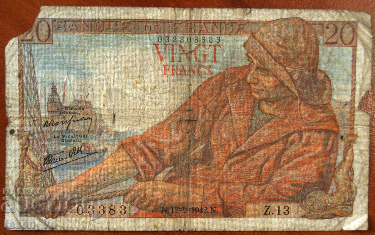 20 franci Franța 1942