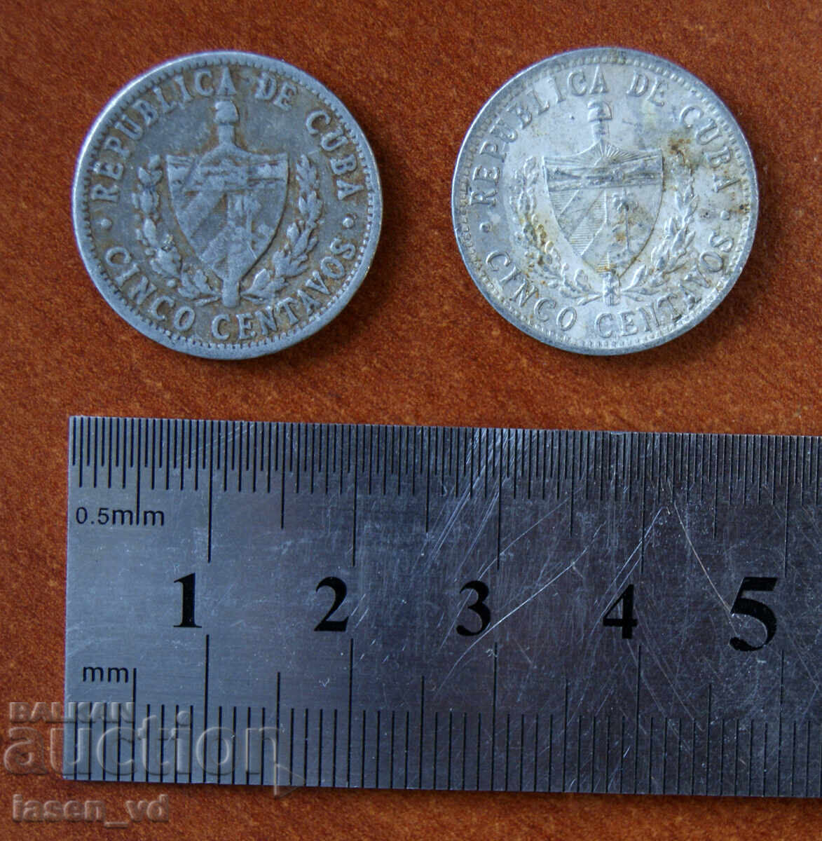 5 centavos Cuba 1968 and 1971 with price € 0.01 | 0.02 BGN