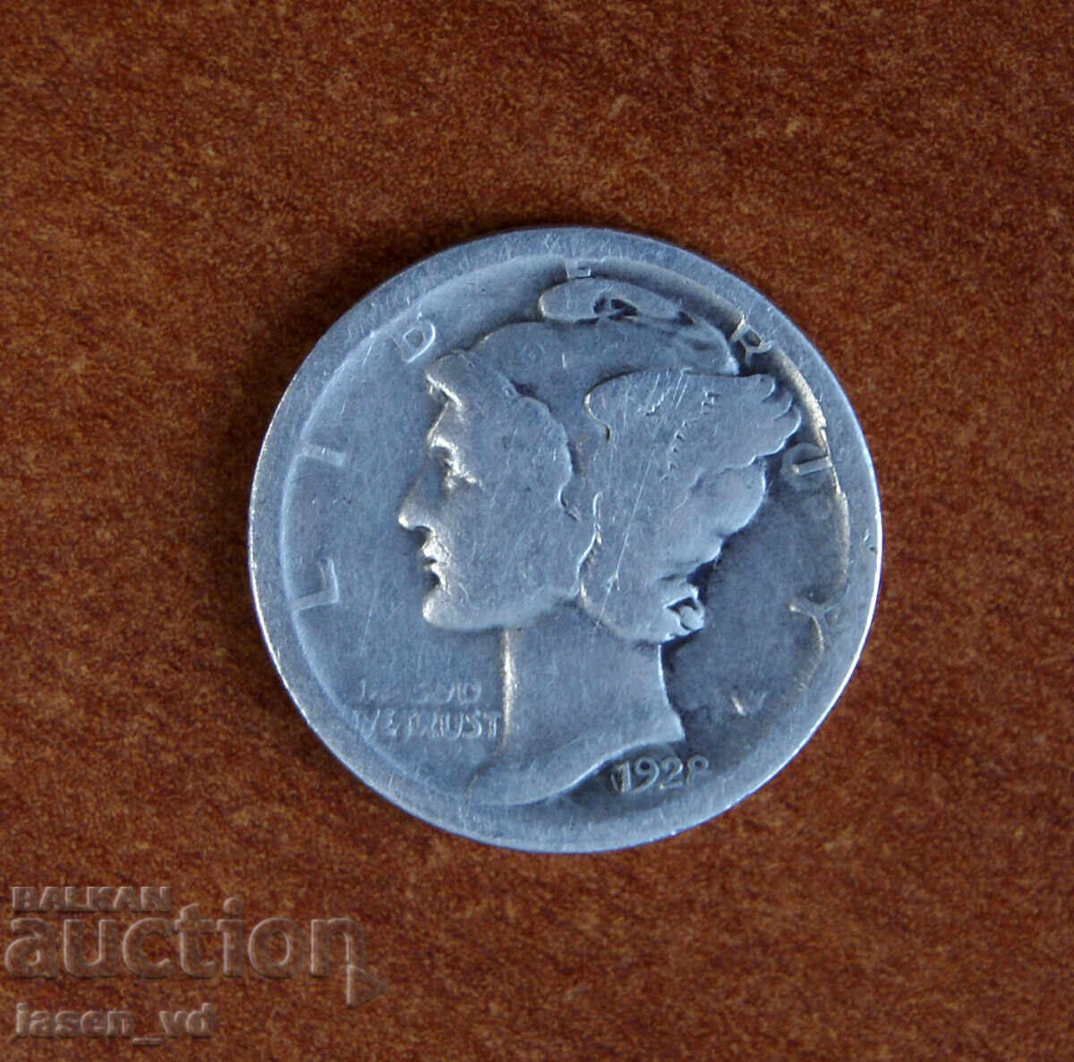 Mercury Dime, 1928, silver, USA with price € 0.01 | 0.02 BGN