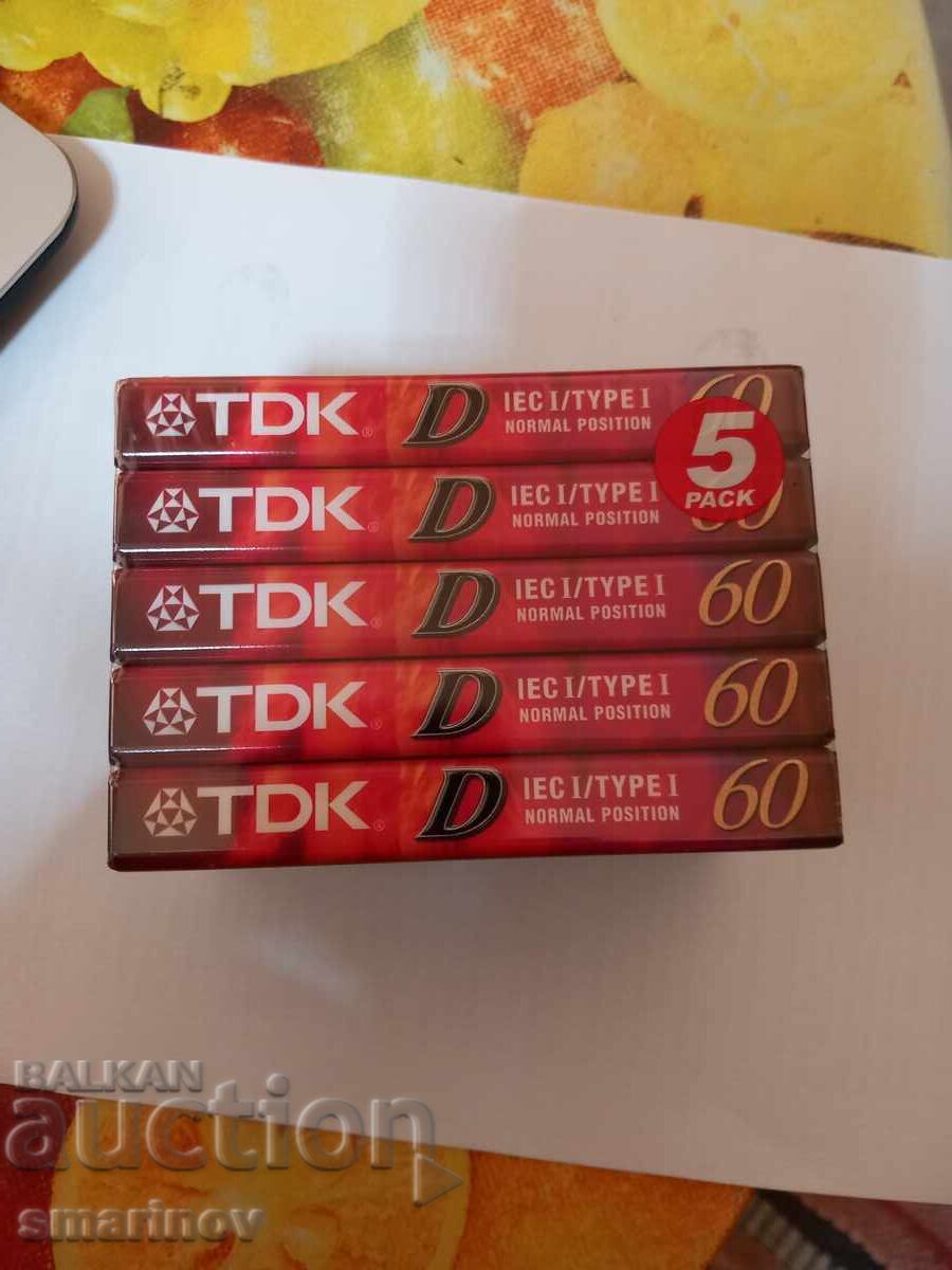 Аудио касети TDK 5 бр. с цена € 40.00 | 78.23 лв.