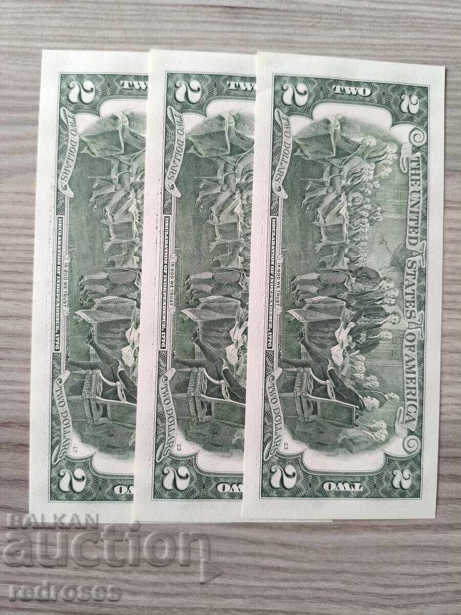 2 δολάρια ΗΠΑ, 2017 (παρτίδα 3 τεμαχίων) με τιμή € 11.00 | 21.51 BGN