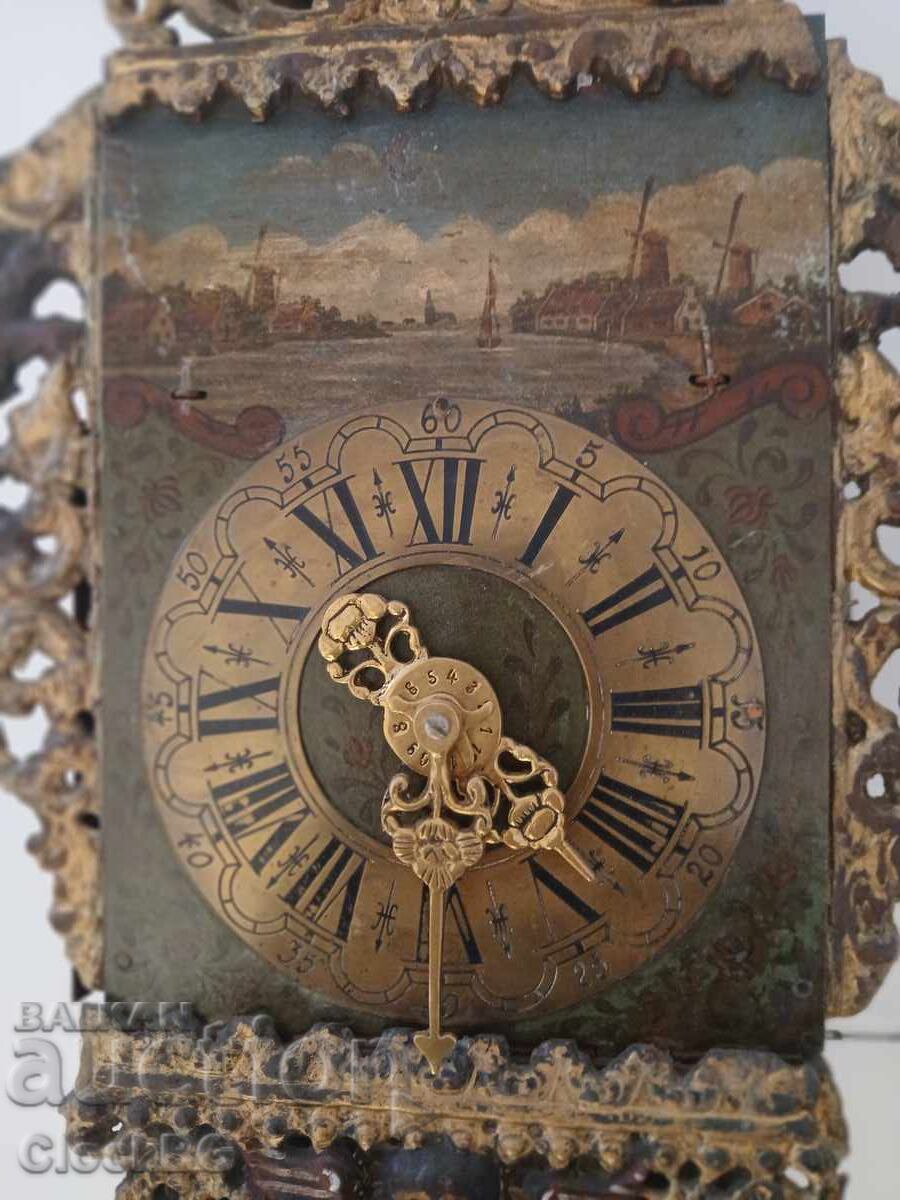 Antique Dutch Frisian Stoel Clock 1890 - 5