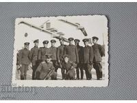 Veche fotografie militară grup ofițeri uniformă sabie