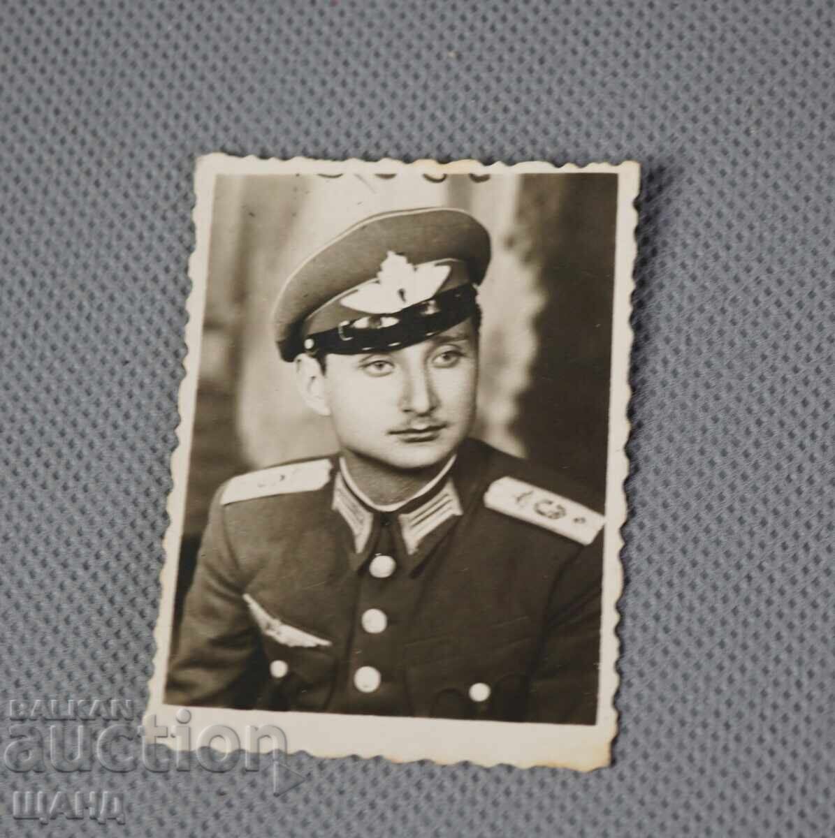 Fotografie militară veche ofițer general pilot