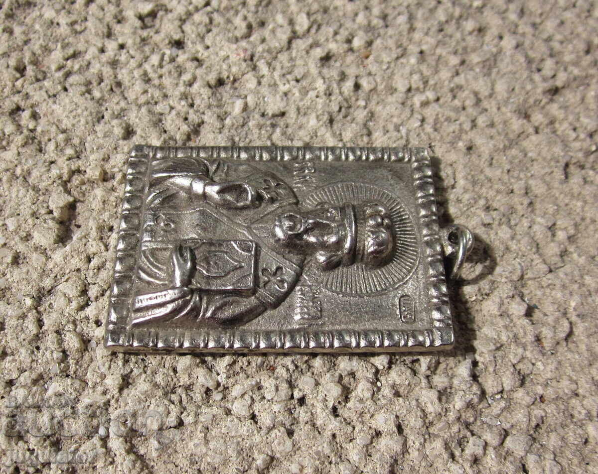 Аукцион Свети Николай Чудотворец Българска малка икона и висулка