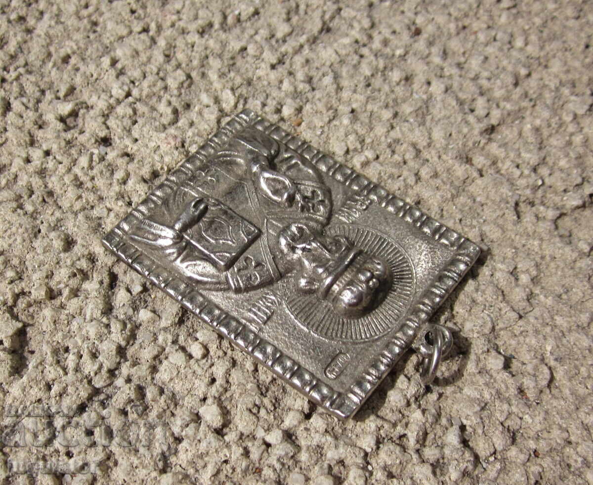 Свети Николай Чудотворец Българска малка икона и висулка - 5