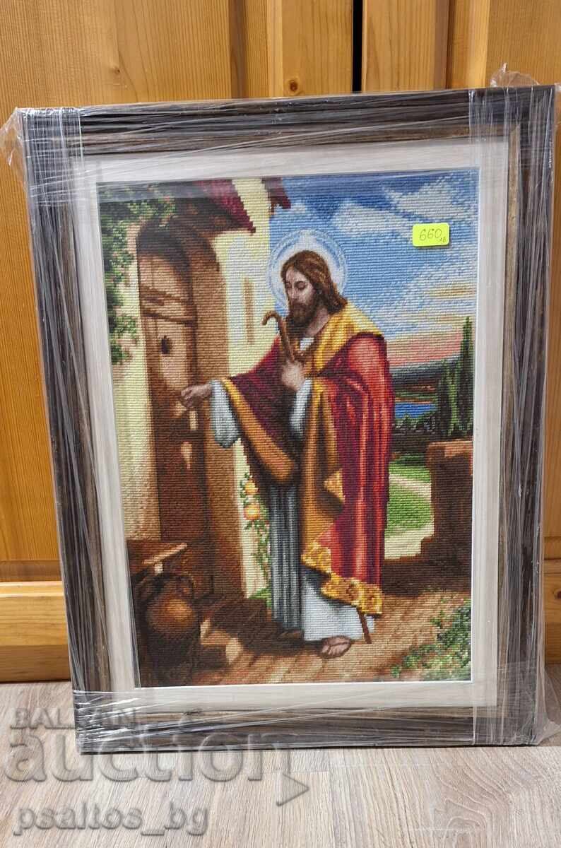 Γκόμπλεν "Ο Ιησούς Χριστός στέκεται στην πόρτα και χτυπά" με σκοπό με τιμή € 330.00 | 645.42 BGN