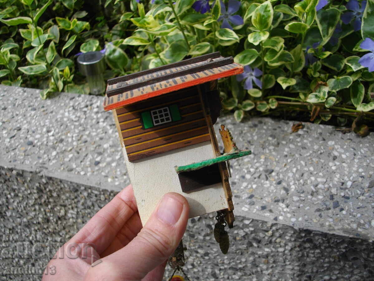 OLD SMALL BLACK FOREST TYROLEAN WALL CLOCK - 5