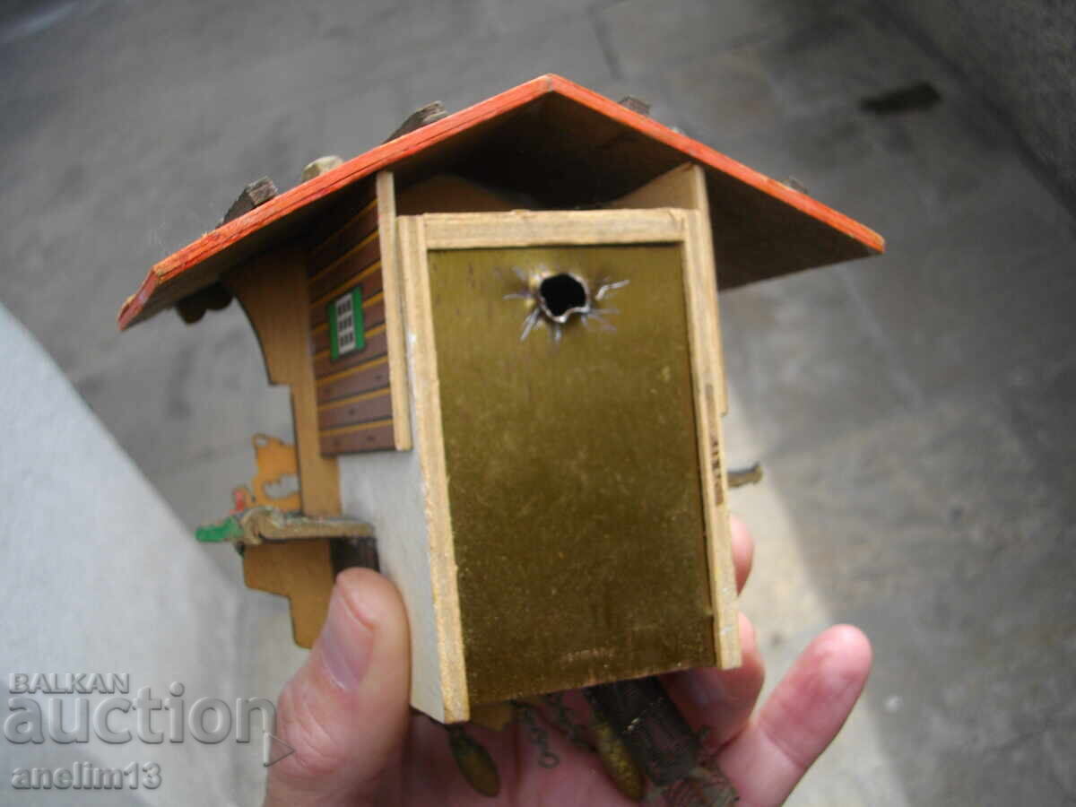 OLD SMALL BLACK FOREST TYROLEAN WALL CLOCK - 6