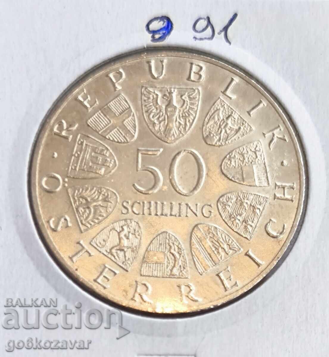 Αυστρία 50 σελίνια 1969 Ασήμι 0,900 UNC