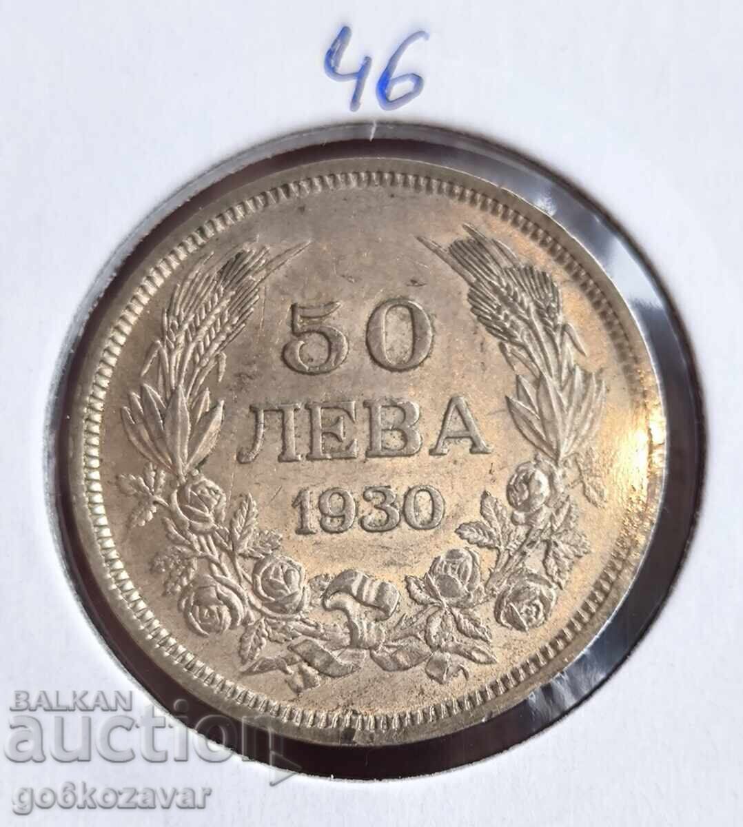 Bulgaria 50 leva 1930 Argint ! Monedă de top !