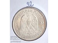 Германия трети райх 5 марки 1935г Сребро ! UNC !