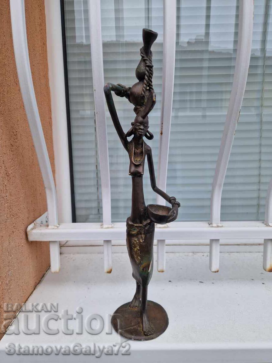 Εξαιρετικό αντίκα αφρικανικό χάλκινο ειδώλιο/γλυπτό με τιμή € 122.00 | 238.61 BGN