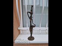 Εξαιρετικό αντίκα αφρικανικό χάλκινο ειδώλιο/γλυπτό