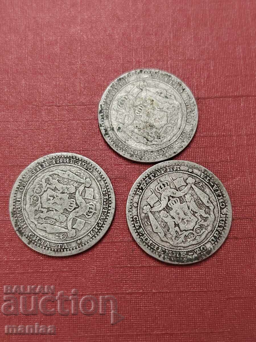 Lot de monede de argint de 50 stotinki