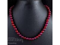 BZC! 247 κολιέ μονής σειράς από ρουμπίνι-κορούνδιο από 1λ!