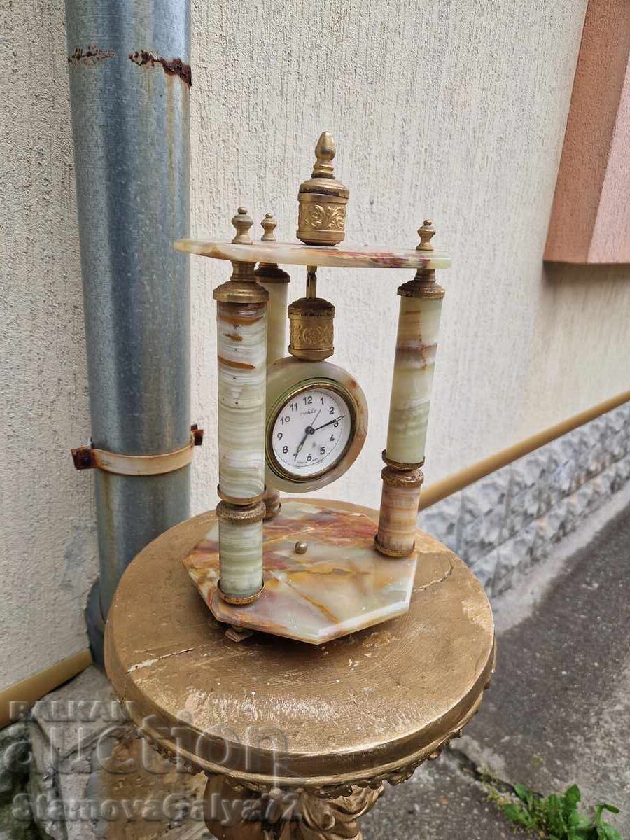 Аукцион Уникален антикварен немски каминен часовник RUHLA