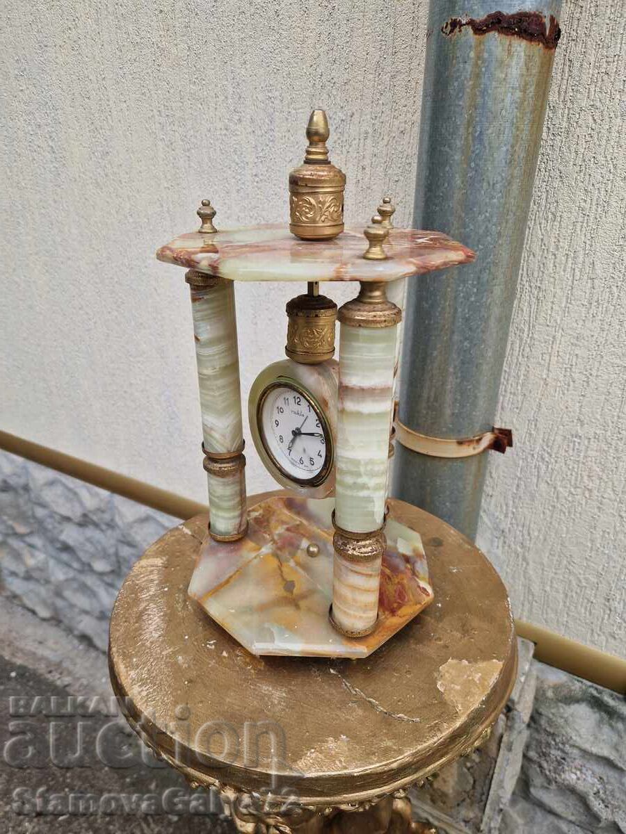 Уникален антикварен немски каминен часовник RUHLA - 6