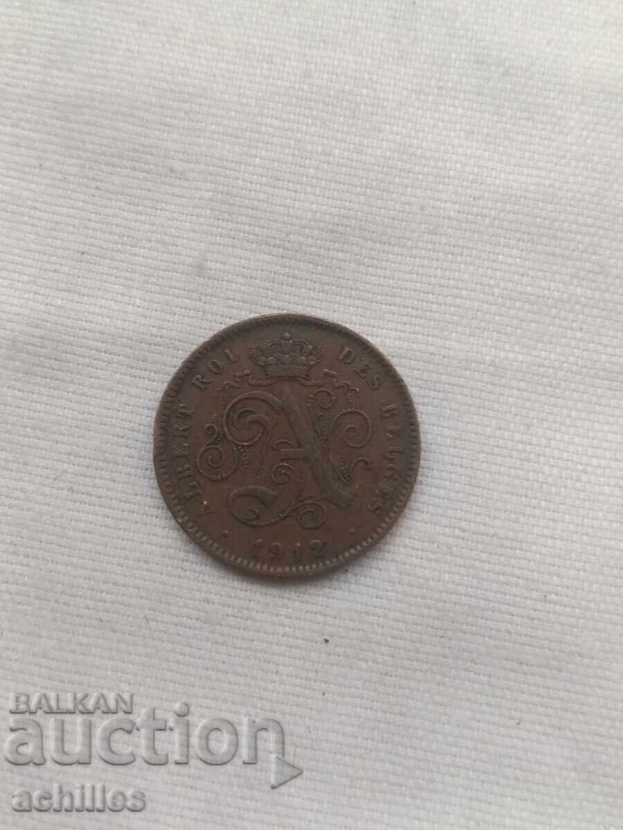 Белгия два цента 1912 с цена € 2.00 | 3.91 лв.