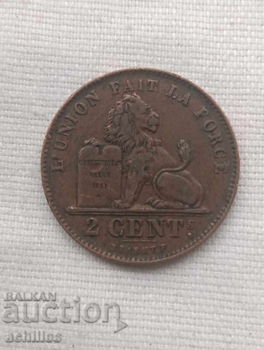 Белгия два цента 1912