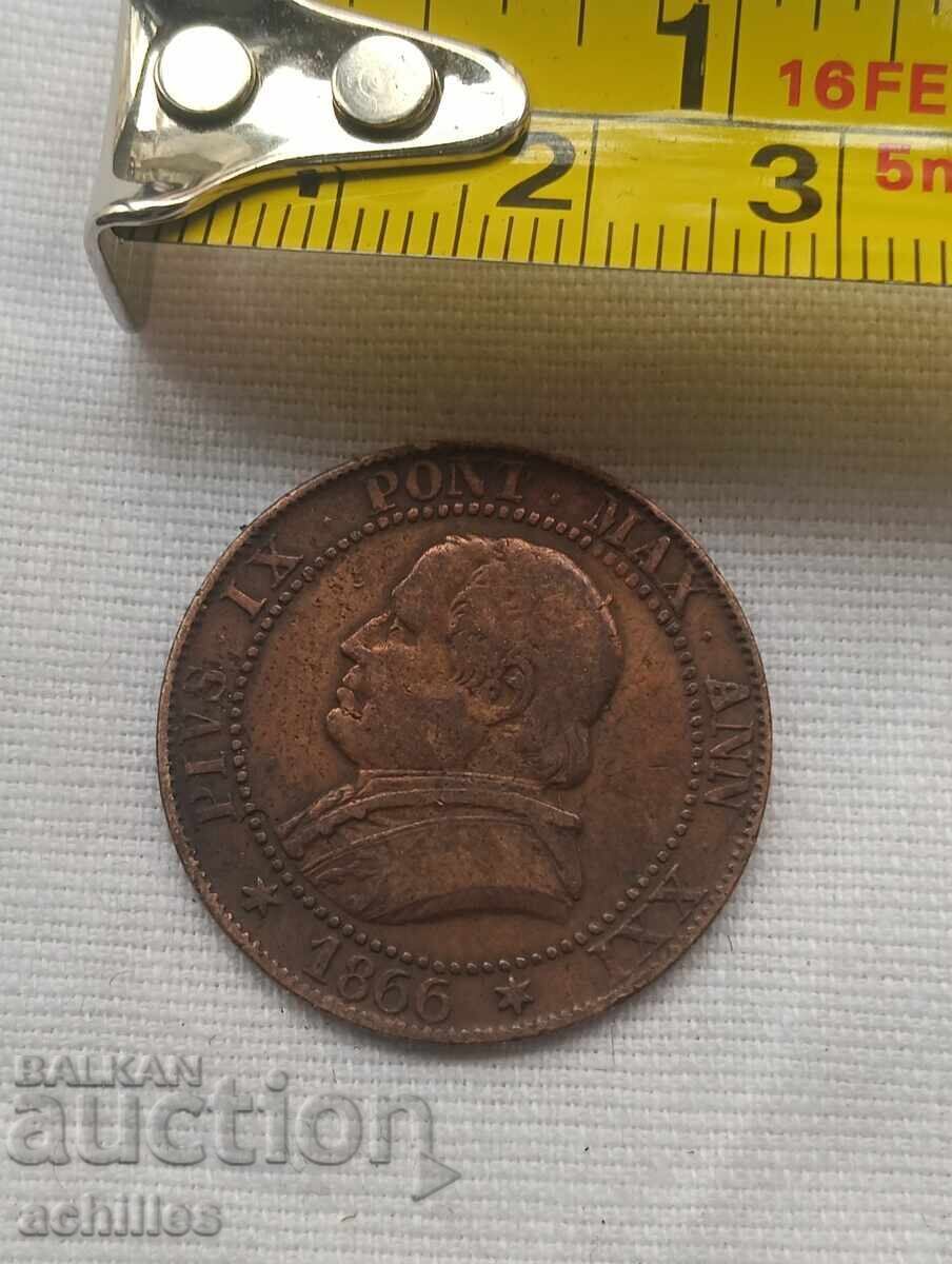 Licitație Monedă de cupru 1 soldo 1866