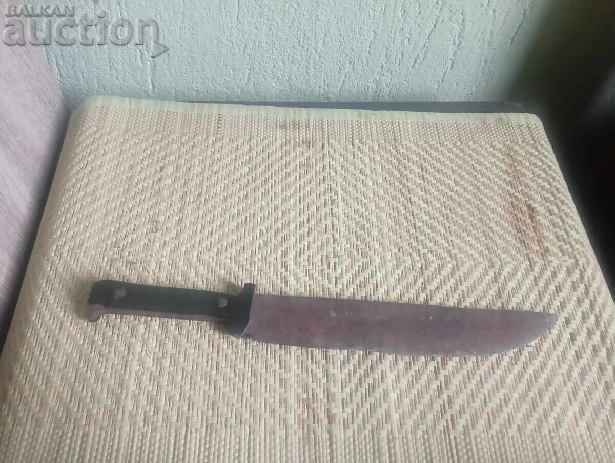 Massive old knife for restoration – Solid steel - 5
