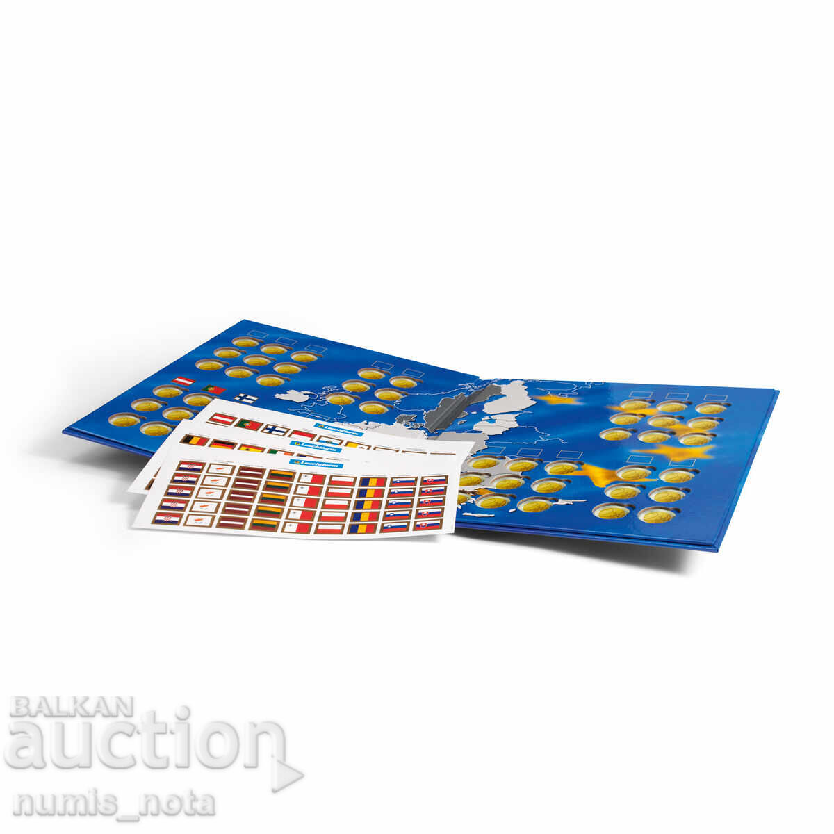 Άλμπουμ PRESSO για 57 νομίσματα των 2 ευρώ + σημαιάκια με τιμή € 15.00 | 29.34 BGN