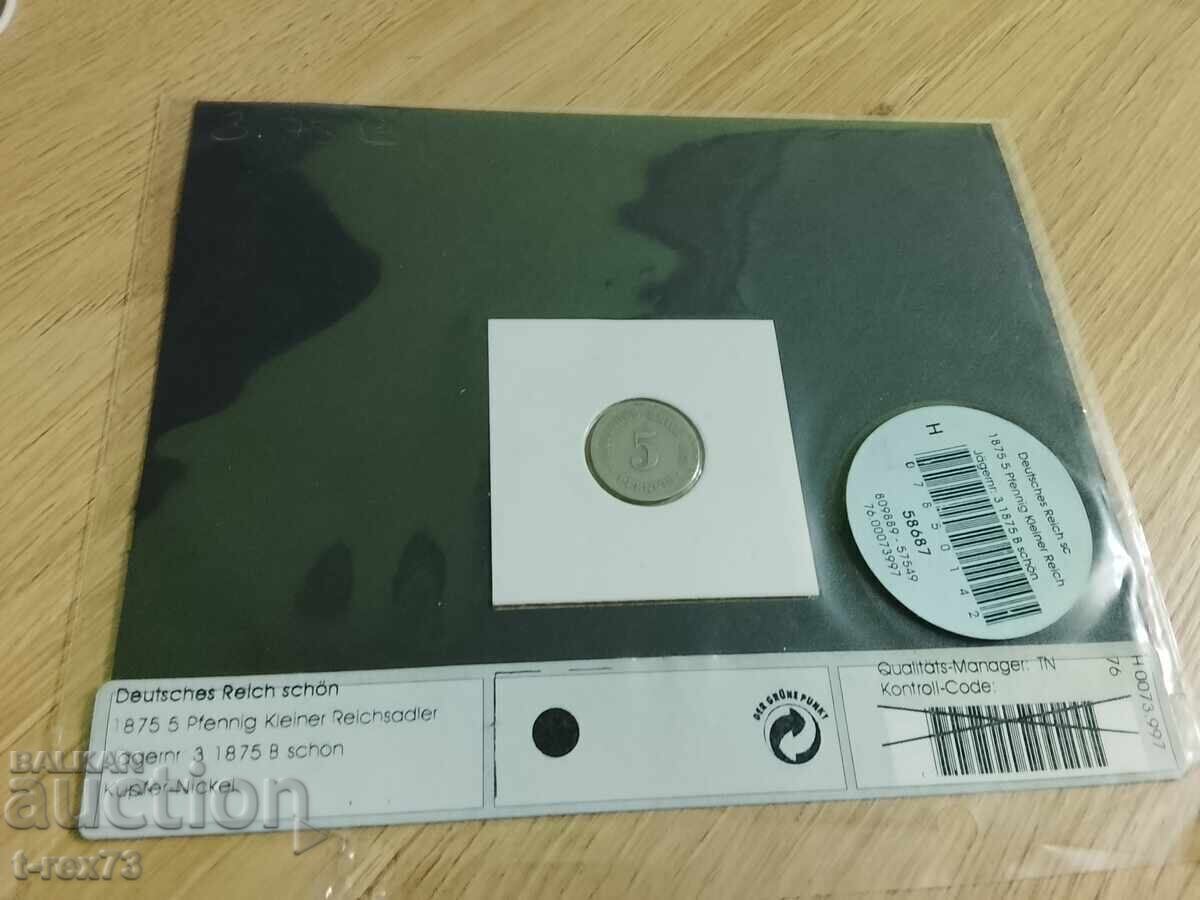 Παράδοση 5 πφένιγκ 1875 Γερμανία