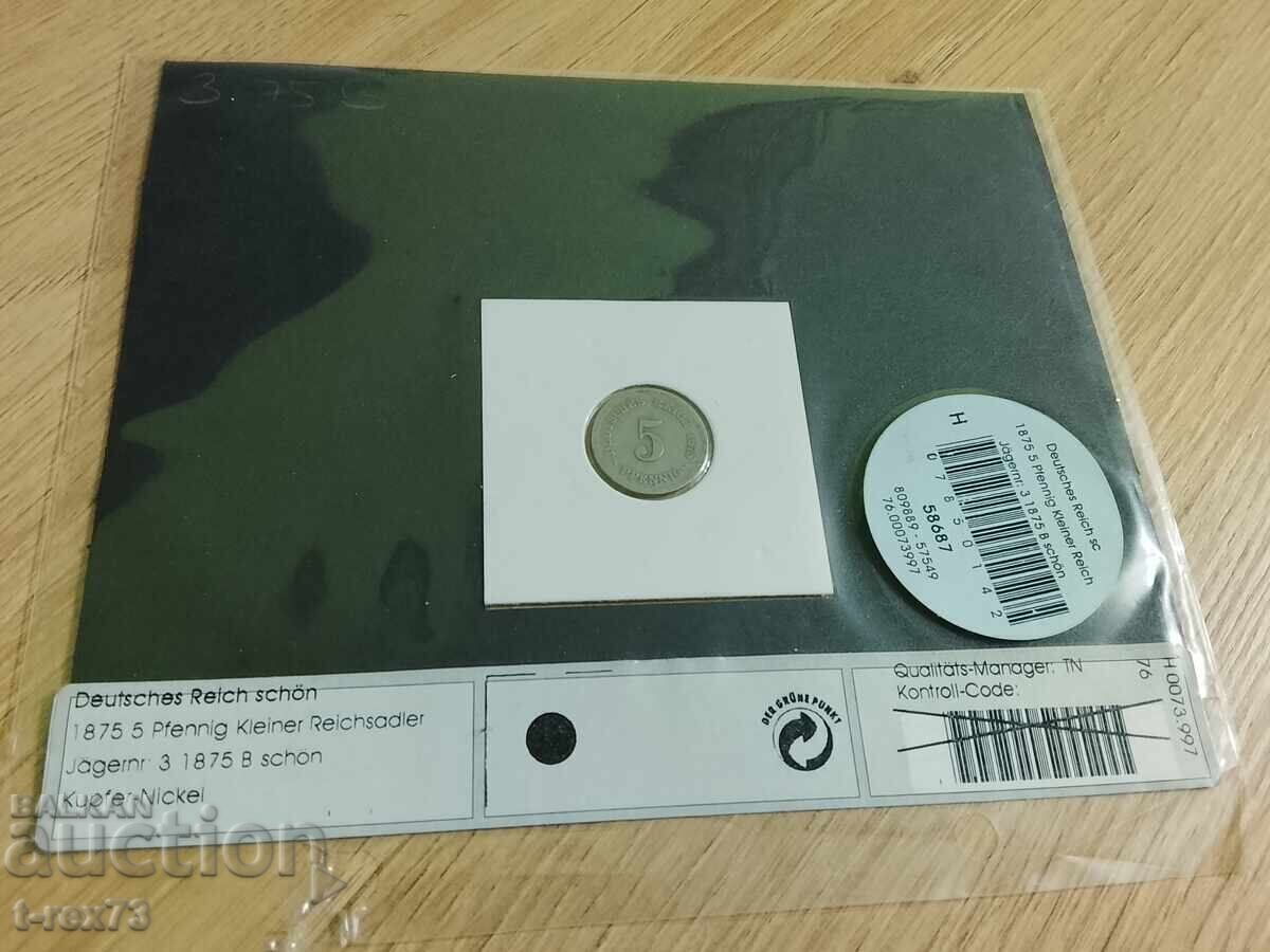 5 πφένιγκ 1875 Γερμανία - 5
