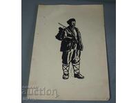 Desen vechi de maestru, grafică, litografie, bărbat