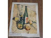 1972 Plamen Avramov Desen monotipie Tablou Natură moartă