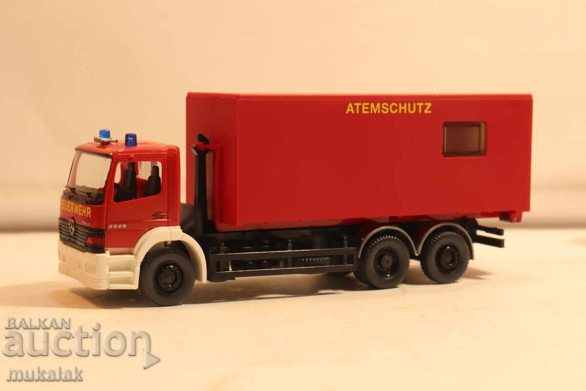 WIKING H0 1/87 MERCEDES ATEGO ΠΥΡΟΣΒΕΣΤΙΚΟ ΦΟΡΤΗΓΟ ΜΟΝΤΕΛΟ ΑΥΤΟΚΙΝΗΤΟΥ - 7